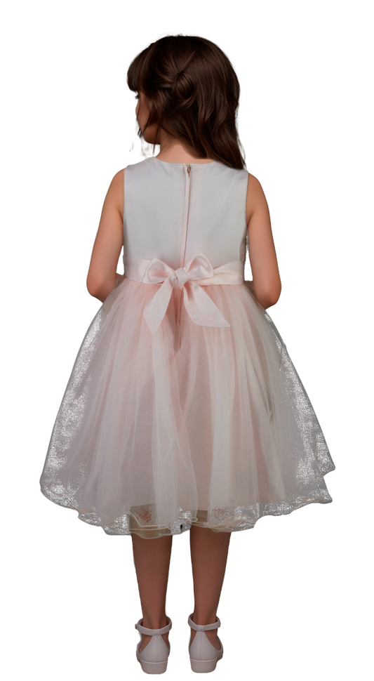 Vestido Infantil Blush con Bordados para Ocasiones Especiales | Roco Atelier