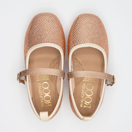 Balerinas Infantiles Rosegold con Correa Ajustable | Niña