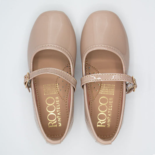 Zapatillas Nude Charol para Niña Tallas 15-26