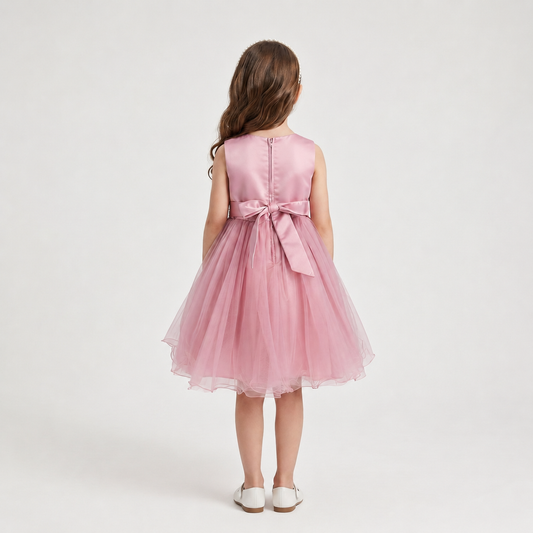 Vestido de Niña Rosa para Fiesta | Roco Atelier