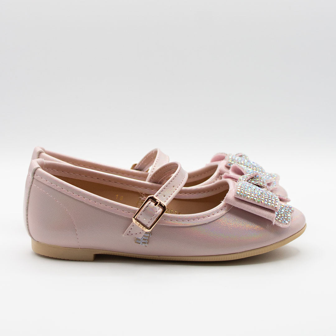 Zapatillas Rosas con Moño para Niña Tallas 13-26