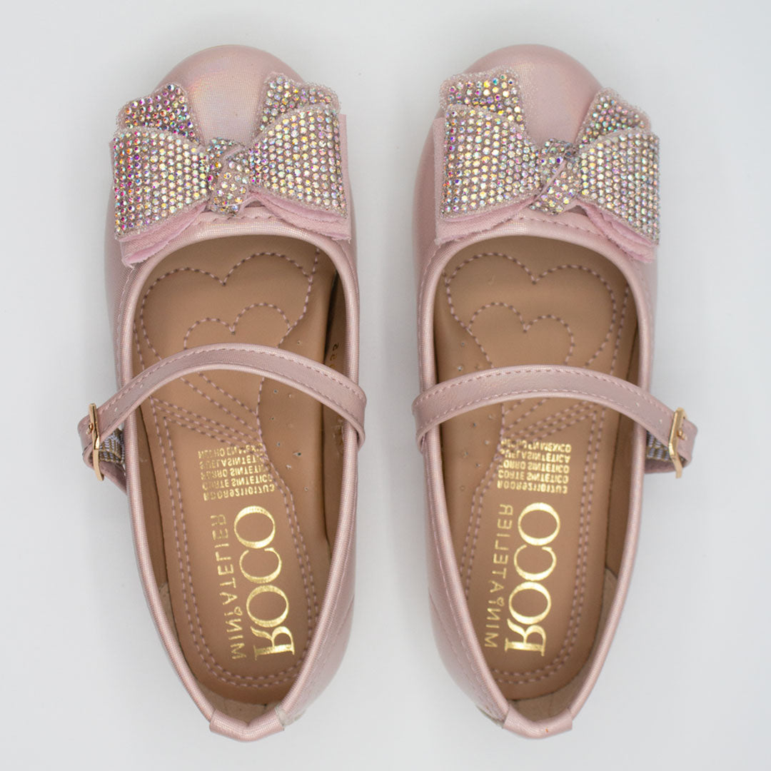 Zapatillas Rosas con Moño para Niña Tallas 13-26