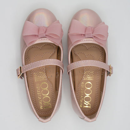 Zapatillas Rosa Tornasol con Moño para Niña Tallas 13-26