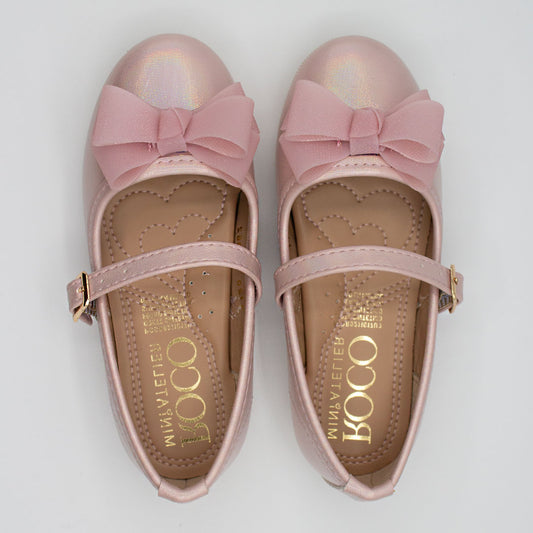 Zapatillas Rosa Tornasol con Moño para Niña Tallas 13-26