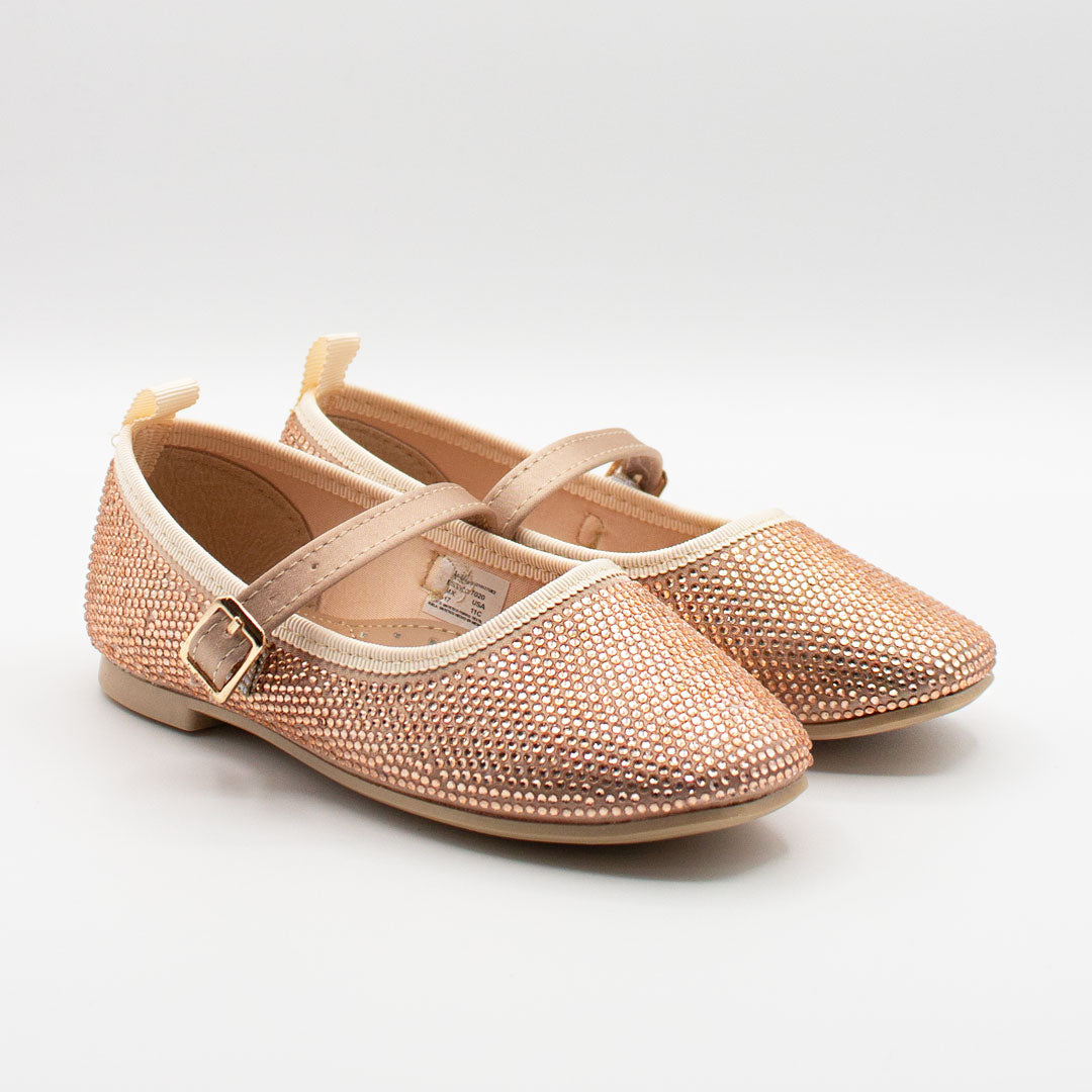 Balerinas Infantiles Rosegold con Correa Ajustable | Niña