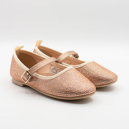Balerinas Infantiles Rosegold con Correa Ajustable | Niña