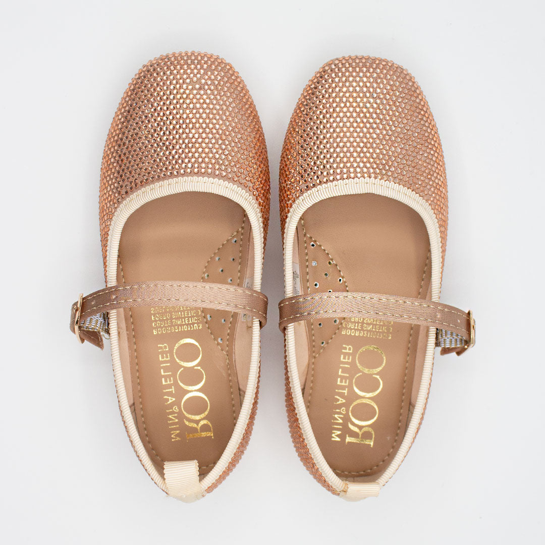 Balerinas Infantiles Rosegold con Correa Ajustable | Niña