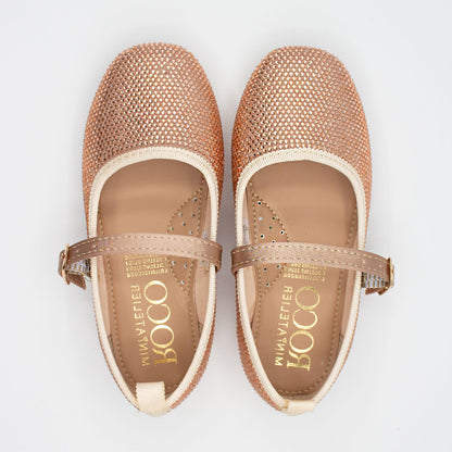 Balerinas Infantiles Rosegold con Correa Ajustable | Niña