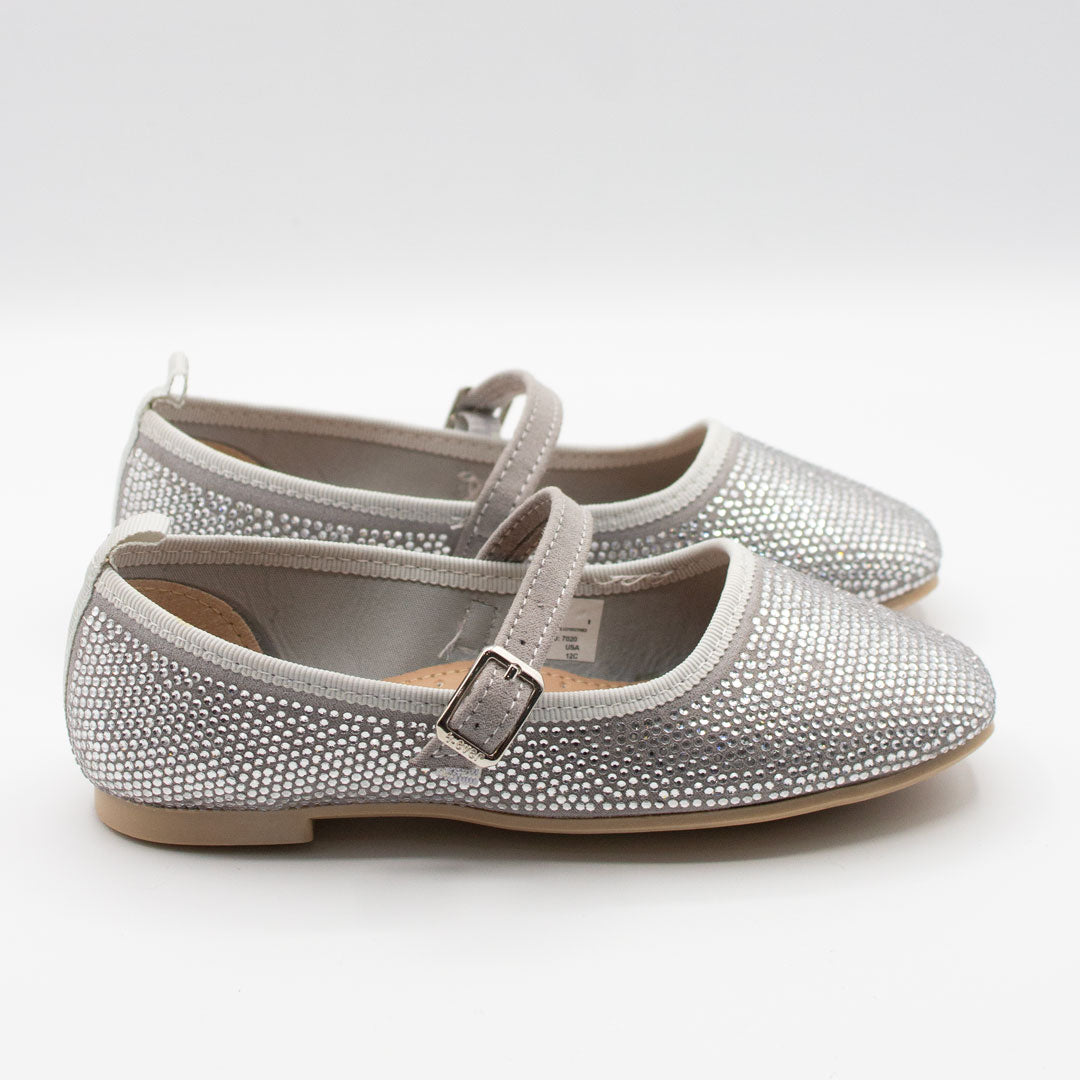 Zapatillas Infantiles Plateadas con Correa Ajustable | Niña