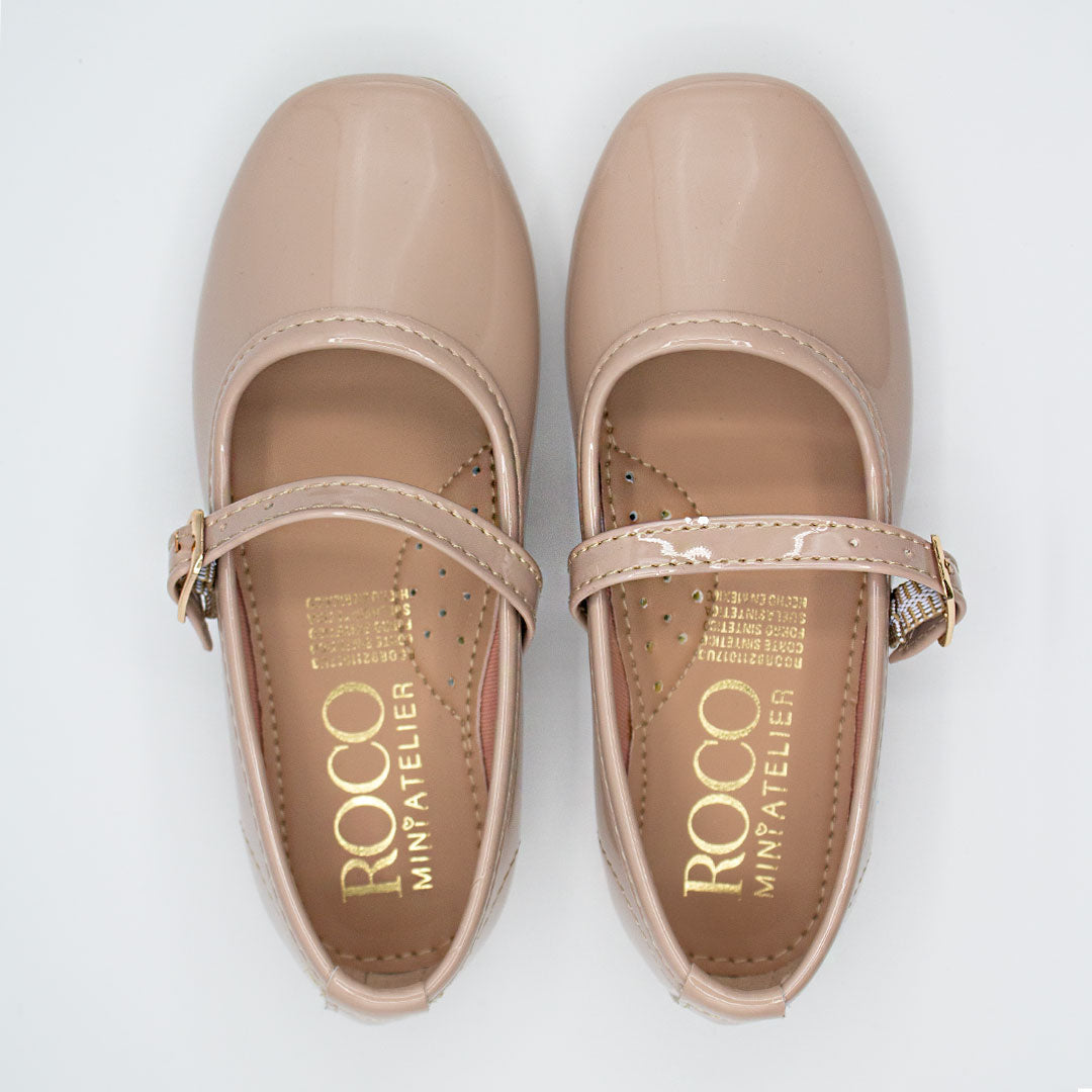 Zapatillas Nude Charol para Niña Tallas 15-26
