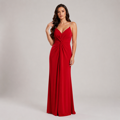 Vestido Tirantes Pedrería Fruncido para Mujer