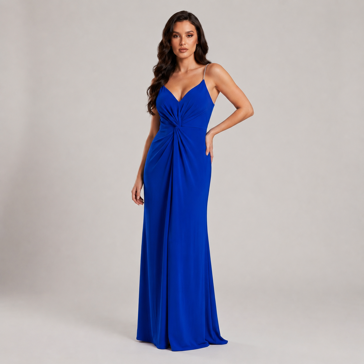 Vestido Tirantes Pedrería Fruncido para Mujer