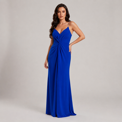 Vestido Tirantes Pedrería Fruncido para Mujer