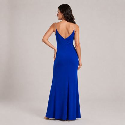 Vestido Tirantes Pedrería Fruncido para Mujer
