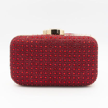 Clutch Rojo con Pedrería | Roco Atelier