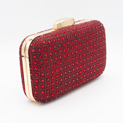 Clutch Rojo con Pedrería | Roco Atelier
