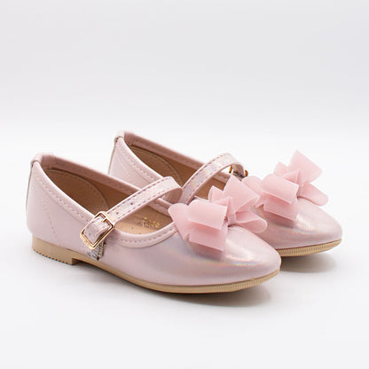 Zapatillas Rosa Tornasol con Moño para Niña Tallas 13-26