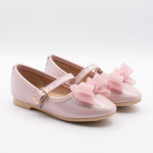 Zapatillas Rosa Tornasol con Moño para Niña Tallas 13-26