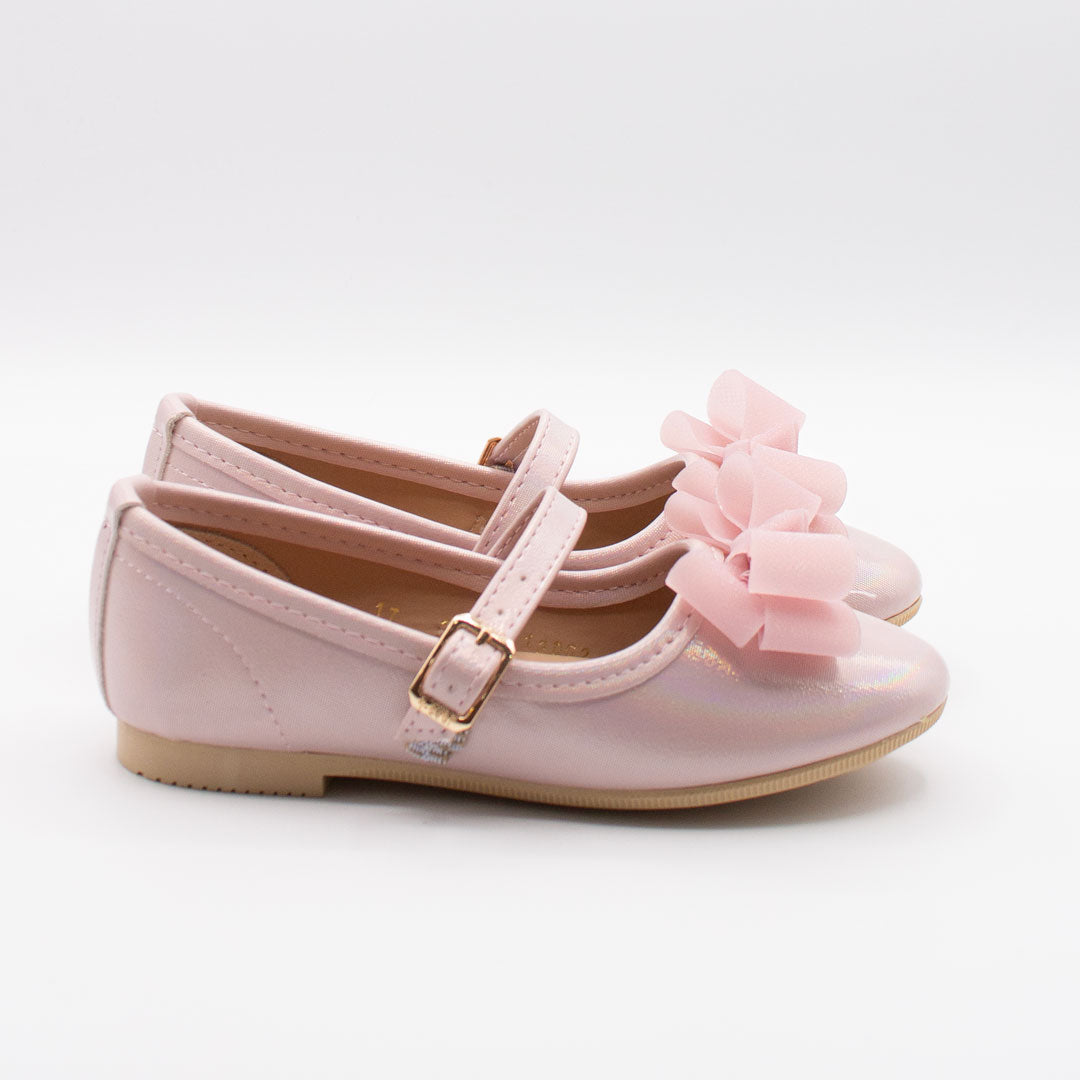 Zapatillas Rosa Tornasol con Moño para Niña Tallas 13-26