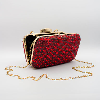 Clutch Rojo con Pedrería | Roco Atelier