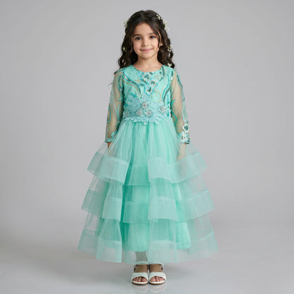 Vestido de Niña Color Aqua Menta para Fiesta | Roco Atelier