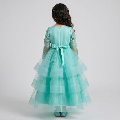 Vestido de Niña Color Aqua Menta para Fiesta | Roco Atelier