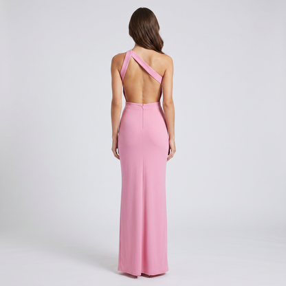 Vestido Menta con Espalda Escotada y Abertura en Pierna para Cóctel Talla Única