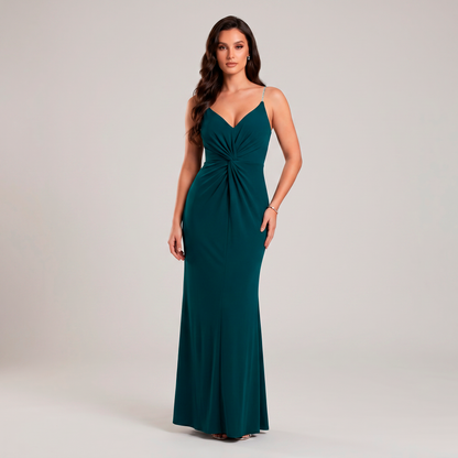 Vestido Tirantes Pedrería Fruncido para Mujer